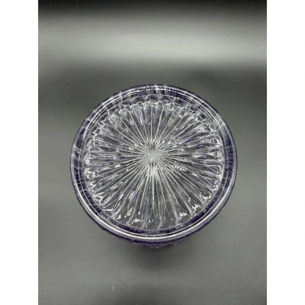 Vintage‎ Etched Glass Light Lavender Vase